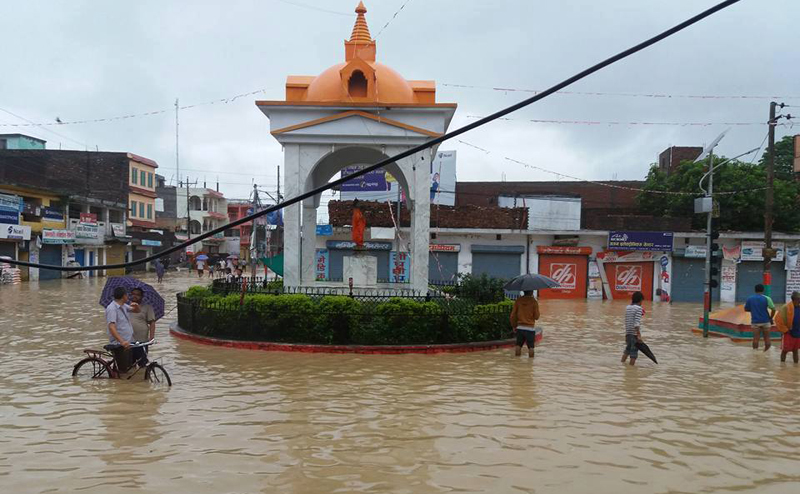 परासी पस्यो झराही खोला, सदरमुकाम जलमग्न